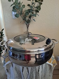 CACEROLA DE 22 QT DE ACERO INOXIDABLE 5-PLY VIDA SANA PRINCESS HOUSE ⚘️🌹