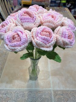 Valentines Day And Wedding Gifts Crocheted Roses