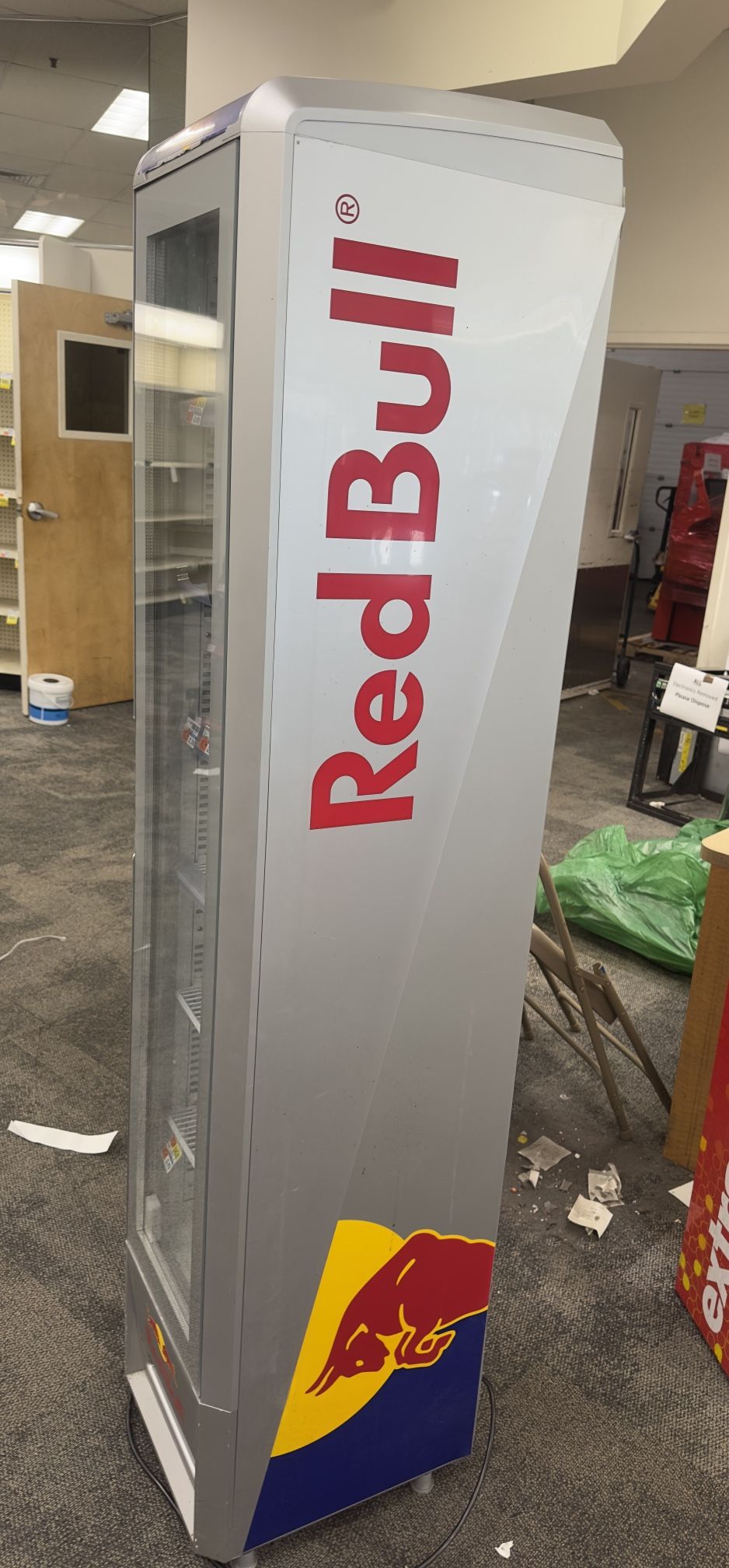 Red Bull Slim Eco Fridge With Shelves