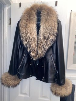 Mason & Cooper leather jacket with detachable real fur