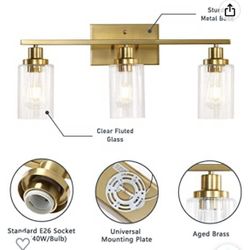 Gold Vanity/bathroom Light
