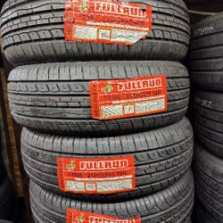 SET OF FOUR NEW TIRES 215/70/15 FULLRUN INCLUDING MOUNT AND BALANCE , ASK ME FOR SIZES AND BRANDS 