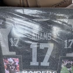 Raiders Davante Adams Signed Custom Framed Jersey Display (Beckett)