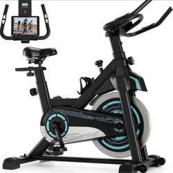 Exercise Bike, Indoor Bike/Brake Pad Stationary Bike, for Family, Indoor Bike with Silent Belt Drive, Heavy Duty Flywheel, Comfortable Saddle And Upgr