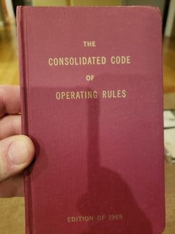 $30 Railroad Operating Rules book 1959