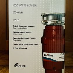 Garrison Economy Food Waste Disposer, 1/2 HP