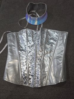 New Silver Corset and Choker