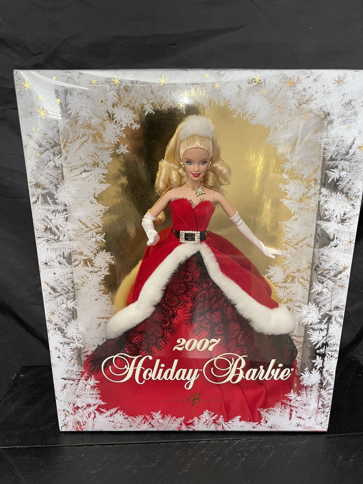2007 Holiday Blonde Doll With Red & White Dress , NRFB