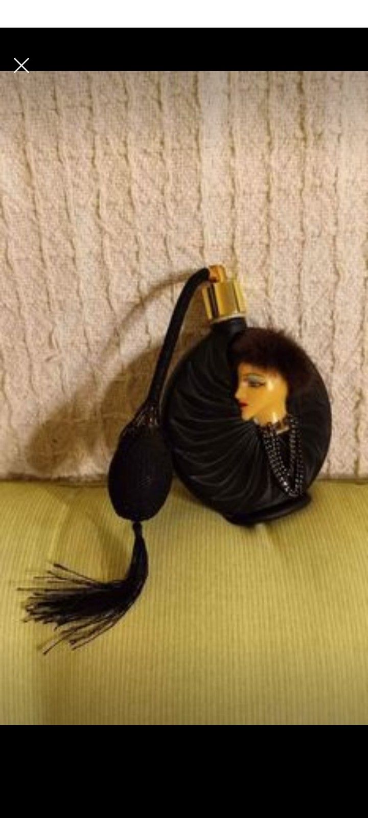 Mid-Century Perfume Atomizer, Flapper Girl,  Art Deco 