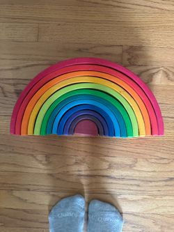 Wooden Waldorf-inspired Bella Luna Rainbow