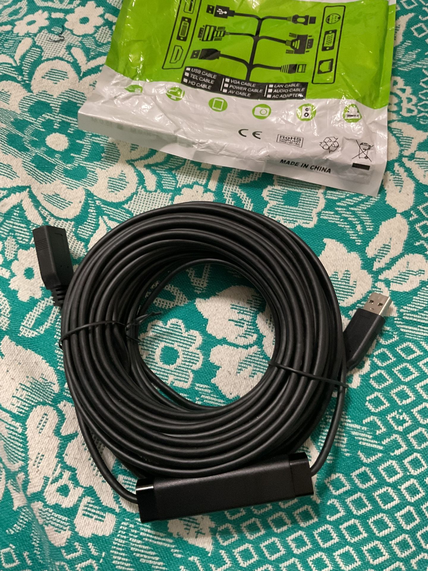 BOBKSL4XCG new USB 2.0 high speed 480 Mbps 60 ft high quality cable
