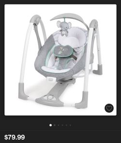 Ingenuity ConvertMe 2-in-1 Portable Baby Swing 2 Infant Seat 