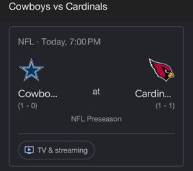 Cardinals versus Cowboys