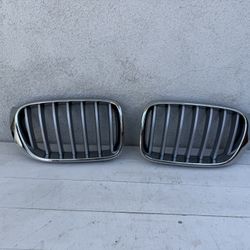 2015 2016 BMW X3 X-3 FRONT UPPER GRILLE RIGHT & LEFT SIDE OEM