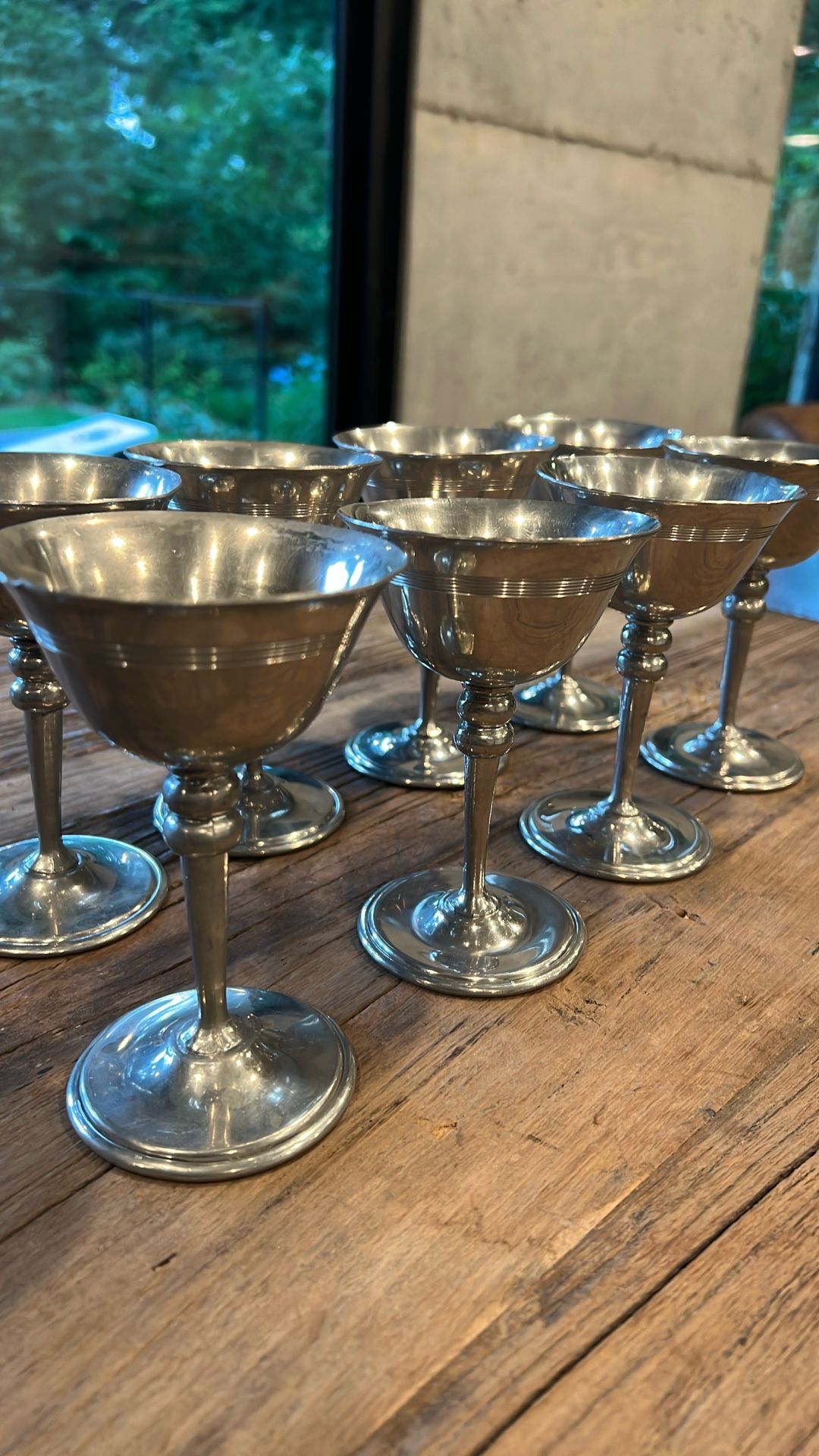 Pewter Wine Goblet/Glass Set Of 8 $40 - Pickup In Bellevue