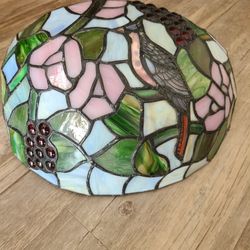Vintage stained glass sconce
