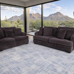 Sofa Loveseat & Ottoman - Very Clean - Cloud Like Seating Very Comfortable