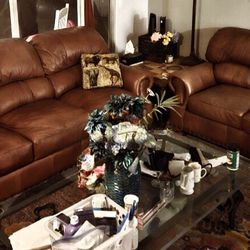 Distressed Leather Sofa, Loveseat, Chair & Ottoman & More