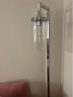 Silver and Glass Floor Lamp