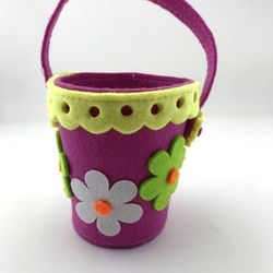 Cute Felt Basket with Flowers