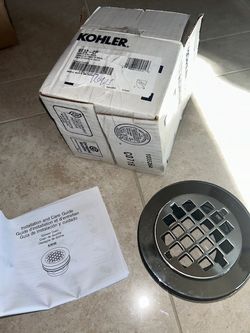 New Kohler 9132 – Cp Shower Drain Body Complete Chrome With Stainless Steel/Nickel Strainer