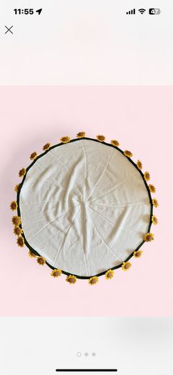 Handmade crochet sunflower bouquet blanket