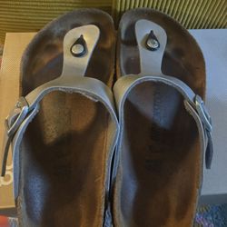 Birkenstock Gray Flip Flops