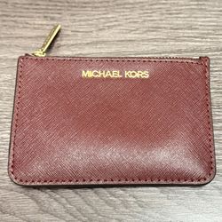Michael Kors Coin Purse Wallet (Maroon)