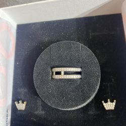 Pandora Earrings And Ring Set