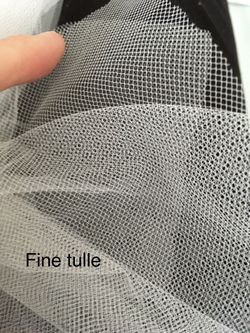 Regular+ fine white tulle fabric material for petticoats, dresses, veils $5-$50