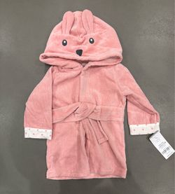 Pink baby robe