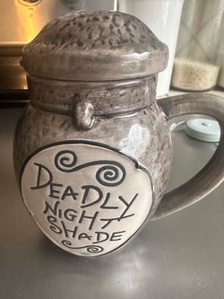 Deadly Nightshade Ceramic Teapot with Lid