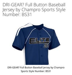 New Champro youth Button down baseball jerseys