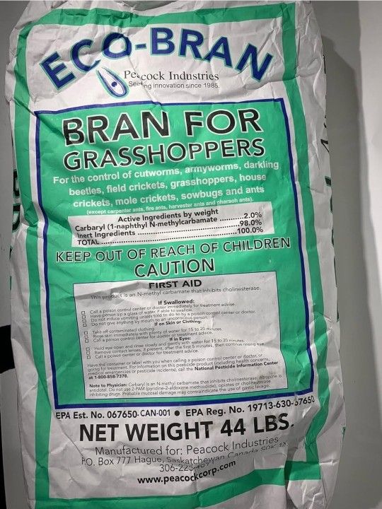 Eco Bran Grasshopper Bait 44lb by Peacock