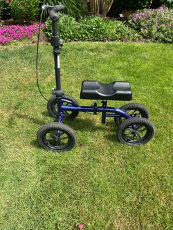 Knee scooter for stability and off road