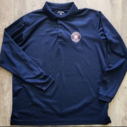 Brand New Houston Astros Long Sleeve Polo Shirt
