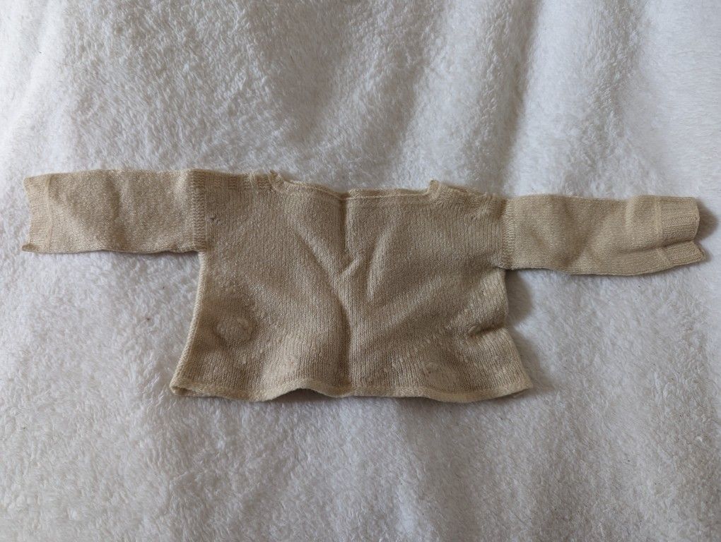 Antique Little Doll Sweater Embroidered Detail