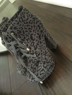 Leopard print boots