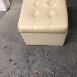 Q19x19x17”h Good condition leather ottoman