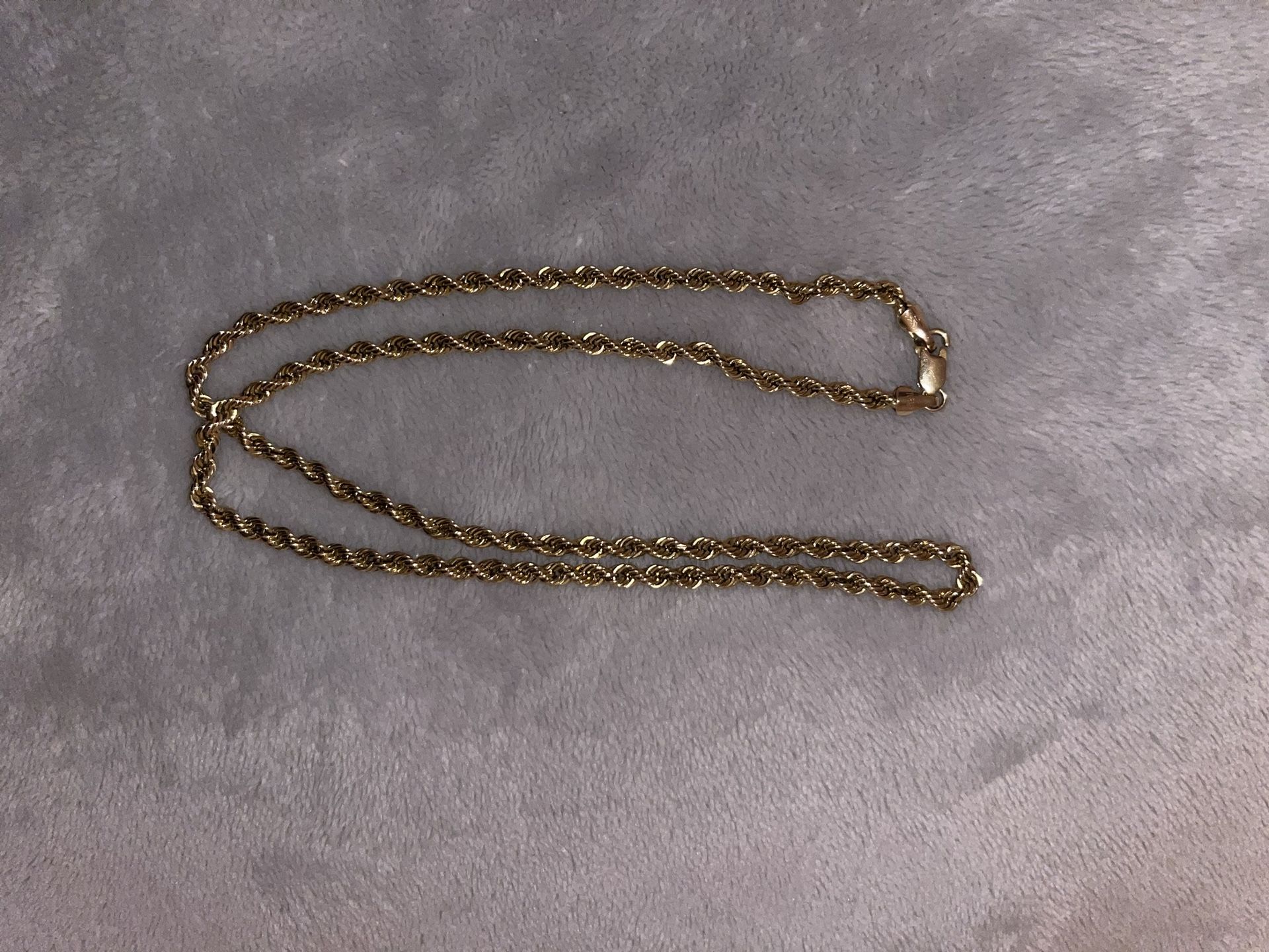 22in 10k Gold Rope Chain