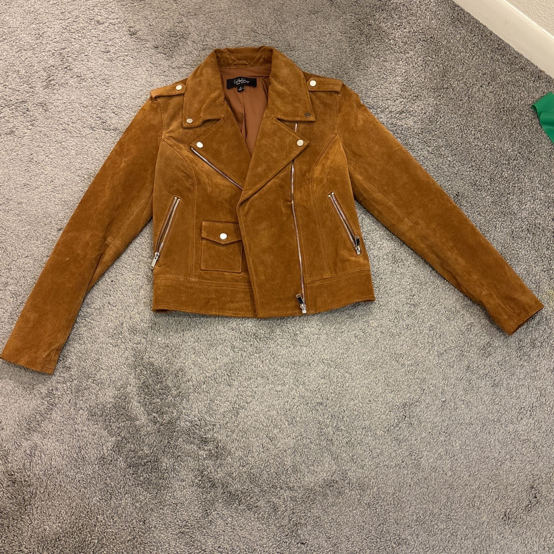 Brown Genuine Suede jacket Size small