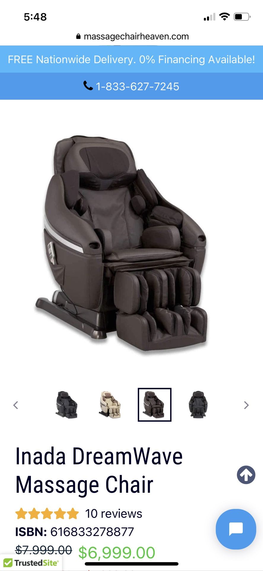 Inada Dreamwave Massage Chair for Sale in Mesa, AZ OfferUp