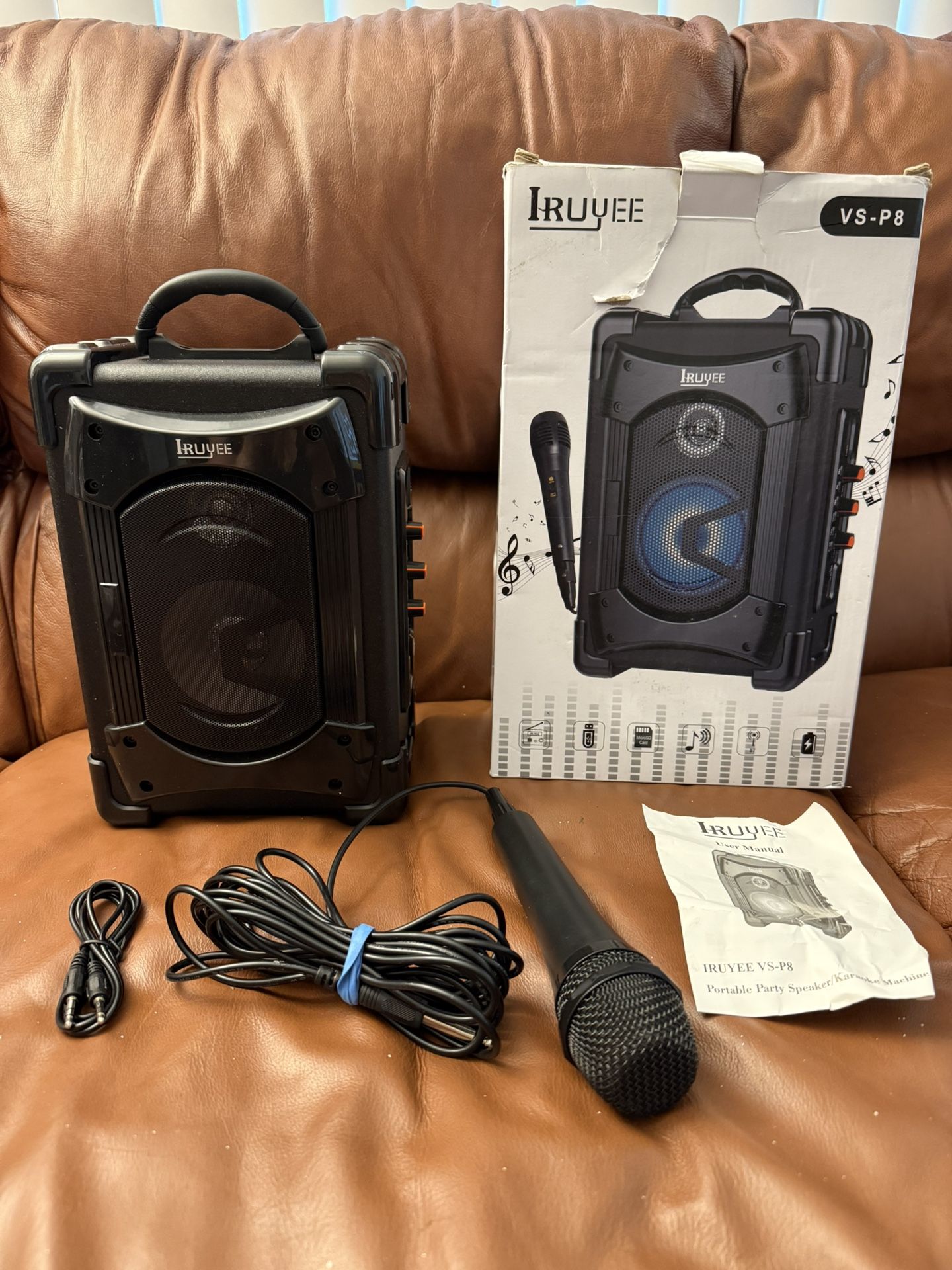 Portable Karaoke Machine Bluetooth Speaker with Microphone