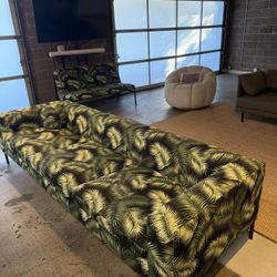 Large Tropical Print Sofa 