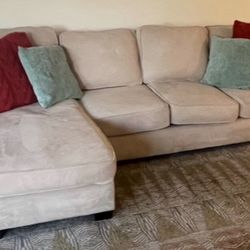 Sectional Couch: Soft Cream/Beige color