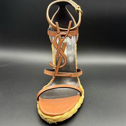 YSL Cassandra 115 Wedge Sandals