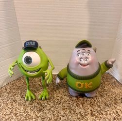 Disney Pixar Monsters University Mike and Squishy scare talking large 10” set