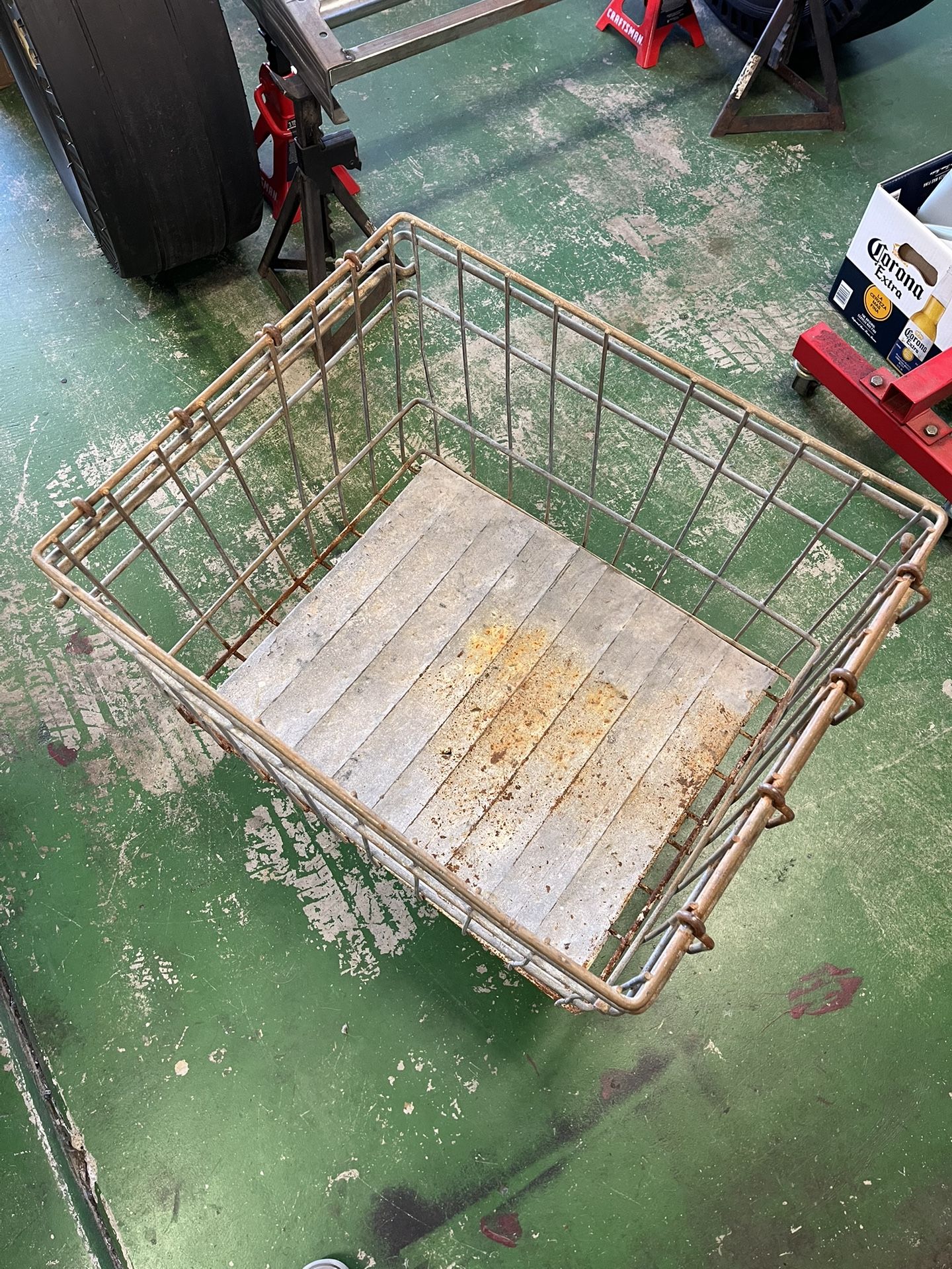 Vintage Industrial Wire Basket