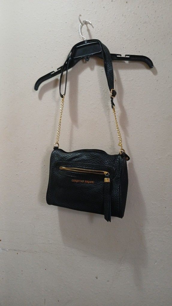 Brand New Christina S I R I A N O Crossbody Shoulder Purse With Chain Outside Zipper Soft Leather Excellent Condition