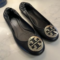 Tory Burch Claire Ballet Flats, Like New, Size 9